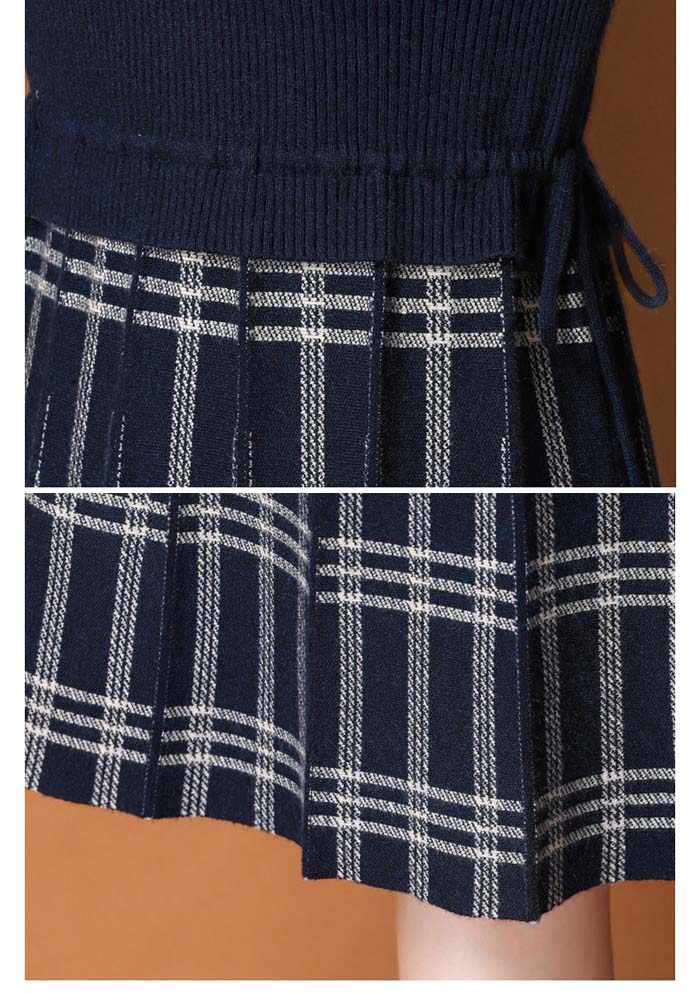 ニットワンピース リブニットワンピース ワンピース レディース リブ ニットワンピ 膝丈 Aライン きれいめ 上品 大人 ブラック 秋冬 ハイネック 長袖 きれいめ ハイウエスト