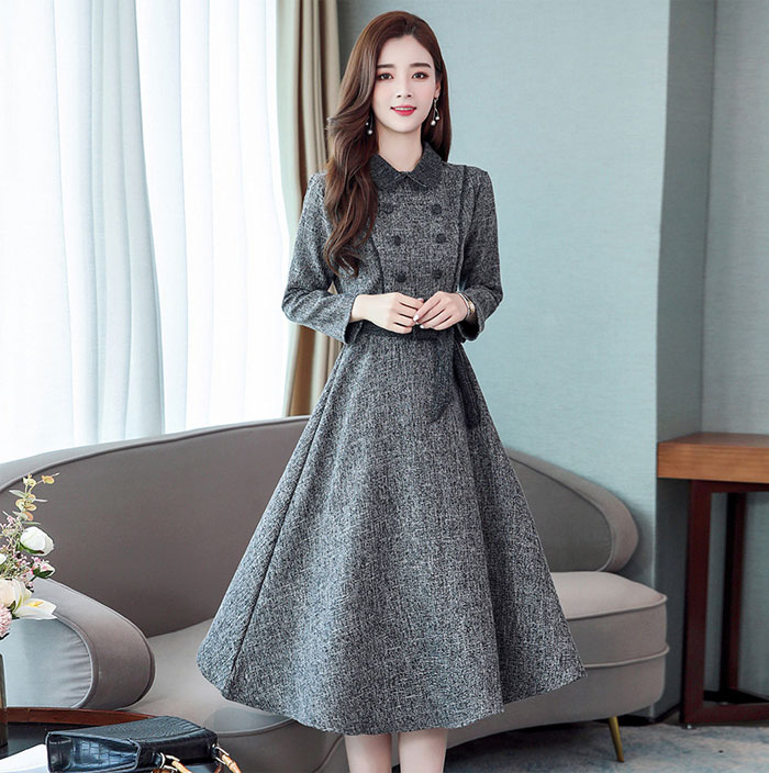 ワンピース Aライン 秋冬 きれいめ 長袖 ミディアム丈 膝丈 ミモレ丈 レディース 30代40代 着痩せ フェミニン フォーマル ベルト付き ワンピ 重ね着 大人 かわいい 通勤 結婚式 OL オシャレ 上品 日常 春 秋 冬 おしゃれ 大人可愛い 送料無料 50代 春秋