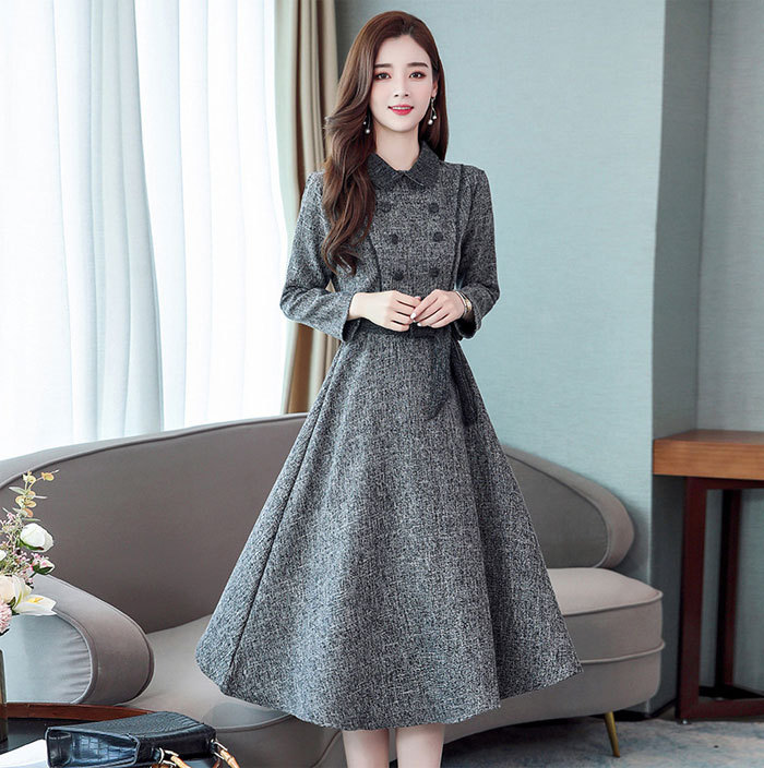 ワンピース Aライン 秋冬 きれいめ 長袖 ミディアム丈 膝丈 ミモレ丈 レディース 30代40代 着痩せ フェミニン フォーマル ベルト付き ワンピ 重ね着 大人 かわいい 通勤 結婚式 OL オシャレ 上品 日常 春 秋 冬 おしゃれ 大人可愛い 送料無料 50代 春秋