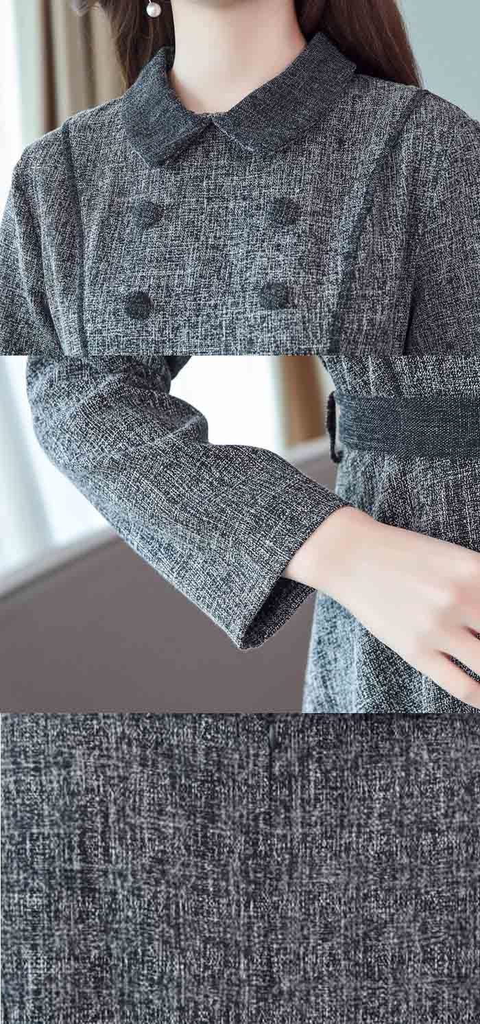 ワンピース Aライン 秋冬 きれいめ 長袖 ミディアム丈 膝丈 ミモレ丈 レディース 30代40代 着痩せ フェミニン フォーマル ベルト付き ワンピ 重ね着 大人 かわいい 通勤 結婚式 OL オシャレ 上品 日常 春 秋 冬 おしゃれ 大人可愛い 送料無料 50代 春秋