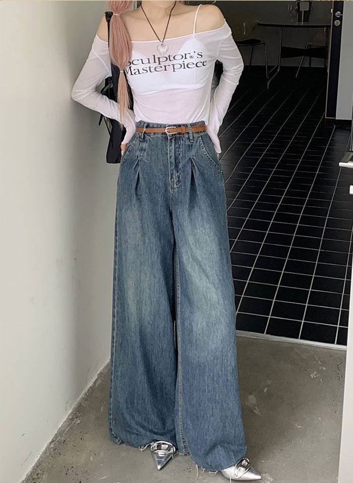 ジーンズ デニムパンツ ワイドパンツ デニム デニムスカーチョ レディース きれいめ 股上深め 大きいサイズ 春夏秋冬 フレアパンツ ゆったりシルエット おしゃれ ロングパンツ 無地 ボトムス 体型カバー