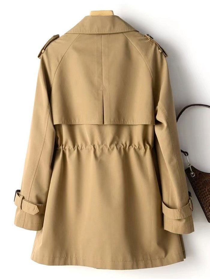トレンチコート ミドル レディース aライン ダブルボタン 無地 おしゃれ スプリングコート ビジネス 定番 通勤 コート 春 夏 羽織り ミドル丈 大きいサイズ きれいめ 脚長効果 体型カバー 欧米風 入園式 卒業式 送料無料 2L 3L 4L 5L