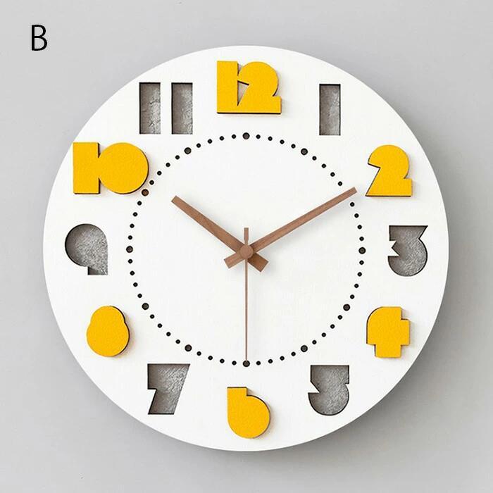 掛け時計　おしゃれ　壁掛け時計　木製　新生活　ウォールクロック　ナチュラル　30*30cm　おしゃれ　ユニーク　北欧 　インテリアクロック　おしゃれ　掛時計　壁掛け　静音　かわいい　モダン　シンプル