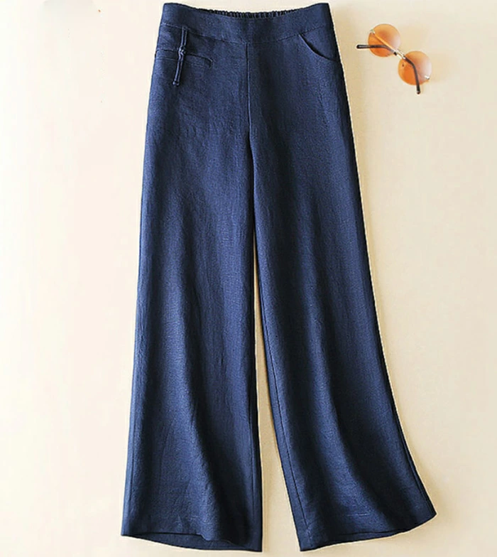 ワイドパンツ レディース パンツ おしゃれ 綿麻 前垂らし 楽ちん ひんやり ロングパンツ 春夏秋冬 無地 レディース ボトムス 体型カバー 着痩せ ロング丈 ゆったり 美脚 可愛い 上品  20  30  40代 ホワイト ブラック ベージュ ネイビー