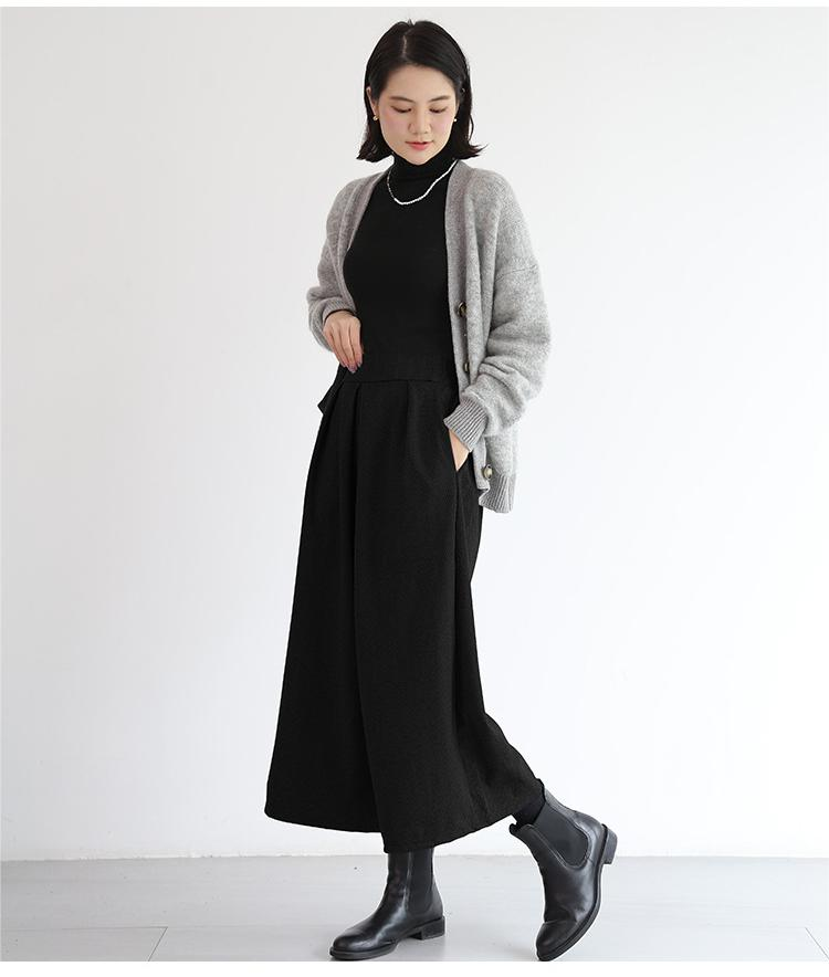 【送料無料】ワイドパンツ レディース 春 秋 スラックス ロングパンツ ロング レディース 9分丈 ガウチョパンツ 春秋 パンツ 無地 キレイめ ハイウエスト 美脚 黒パンツ 9分パンツ コーデ シンプル 着痩せ 通勤 オフィス OL