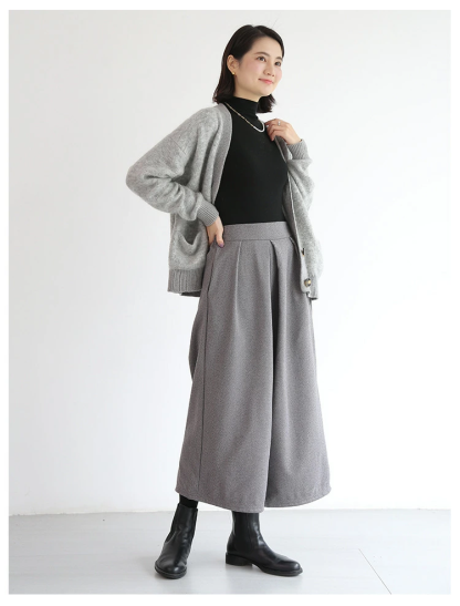【送料無料】ワイドパンツ レディース 春 秋 スラックス ロングパンツ ロング レディース 9分丈 ガウチョパンツ 春秋 パンツ 無地 キレイめ ハイウエスト 美脚 黒パンツ 9分パンツ コーデ シンプル 着痩せ 通勤 オフィス OL