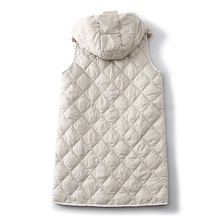 中綿ベスト ダウンベスト キルティング レディース フード付き キルティングベスト ロングジレ 大きいサイズ ジレ ジャケット ベスト 中綿 フェイクダウン