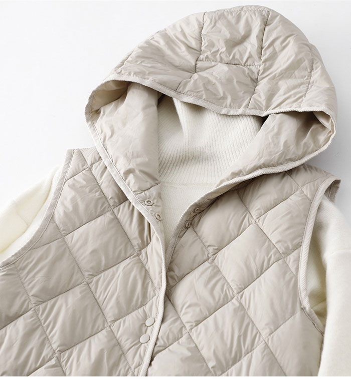中綿ベスト ダウンベスト キルティング レディース フード付き キルティングベスト ロングジレ 大きいサイズ ジレ ジャケット ベスト 中綿 フェイクダウン