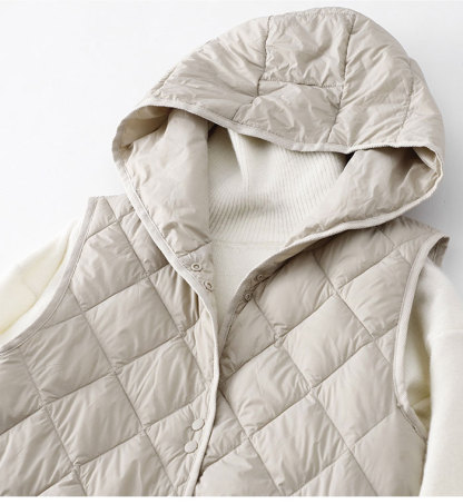 中綿ベスト ダウンベスト キルティング レディース フード付き キルティングベスト ロングジレ 大きいサイズ ジレ ジャケット ベスト 中綿 フェイクダウン