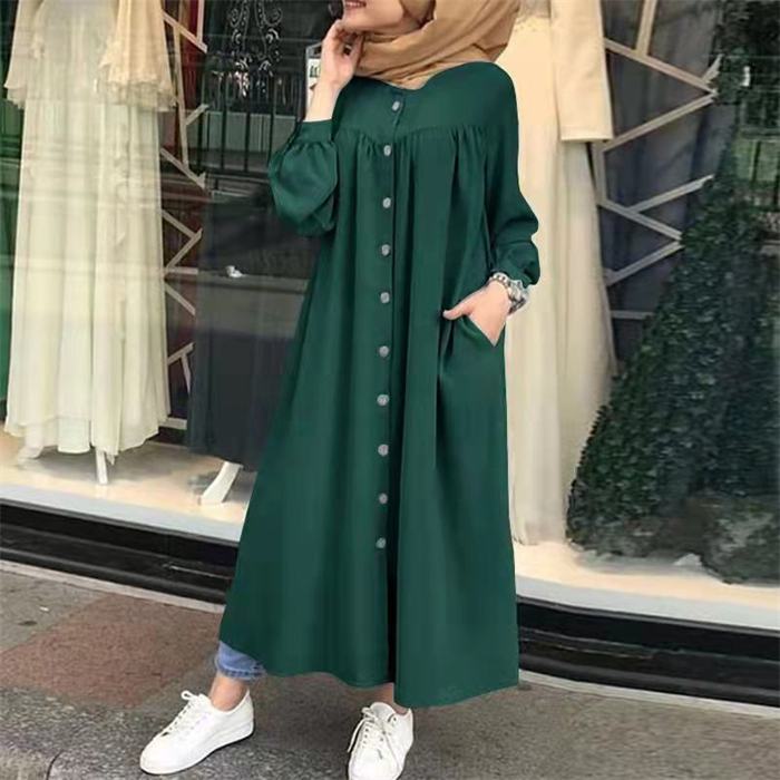 ロング丈ワンピース ロング丈 マキシ丈 ミモレ丈 レディース 大きいサイズ 前開き ロングワンピース  無地  ワンピ ふんわり 体型カバー 春夏秋 カジュアル マキシワンピース  Uネック ワンピ 薄手 柔らか シンプル 大人可愛い ゆったり きれいめ