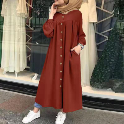 ロング丈ワンピース ロング丈 マキシ丈 ミモレ丈 レディース 大きいサイズ 前開き ロングワンピース  無地  ワンピ ふんわり 体型カバー 春夏秋 カジュアル マキシワンピース  Uネック ワンピ 薄手 柔らか シンプル 大人可愛い ゆったり きれいめ