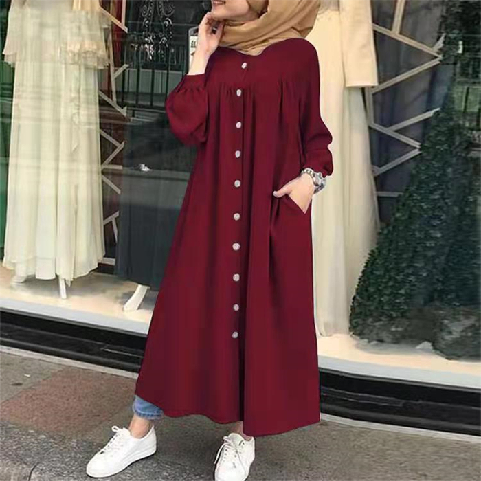 ロング丈ワンピース ロング丈 マキシ丈 ミモレ丈 レディース 大きいサイズ 前開き ロングワンピース  無地  ワンピ ふんわり 体型カバー 春夏秋 カジュアル マキシワンピース  Uネック ワンピ 薄手 柔らか シンプル 大人可愛い ゆったり きれいめ
