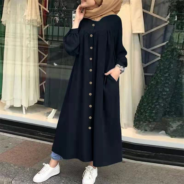 ロング丈ワンピース ロング丈 マキシ丈 ミモレ丈 レディース 大きいサイズ 前開き ロングワンピース  無地  ワンピ ふんわり 体型カバー 春夏秋 カジュアル マキシワンピース  Uネック ワンピ 薄手 柔らか シンプル 大人可愛い ゆったり きれいめ