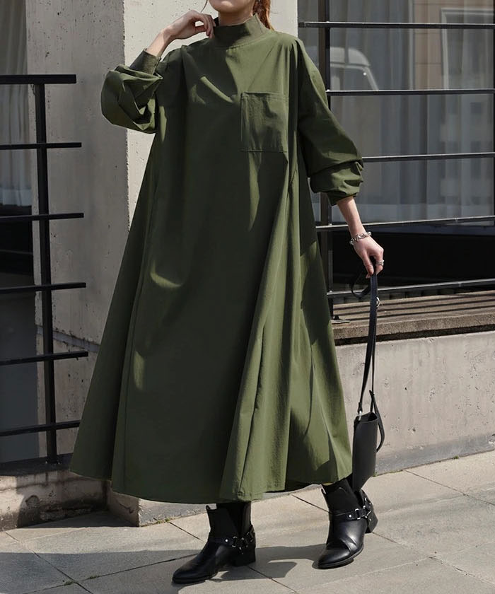 シャツワンピース 秋 きれいめ 大きいサイズ 長袖 ハイネック ロングシャツ ワンピース レディース 春 夏 マキシワンピース シャツワンピ ボーダーシャツワンピース ロング丈 おしゃれ ゆったり カジュアル きれいめ 無地 薄手 送料無料