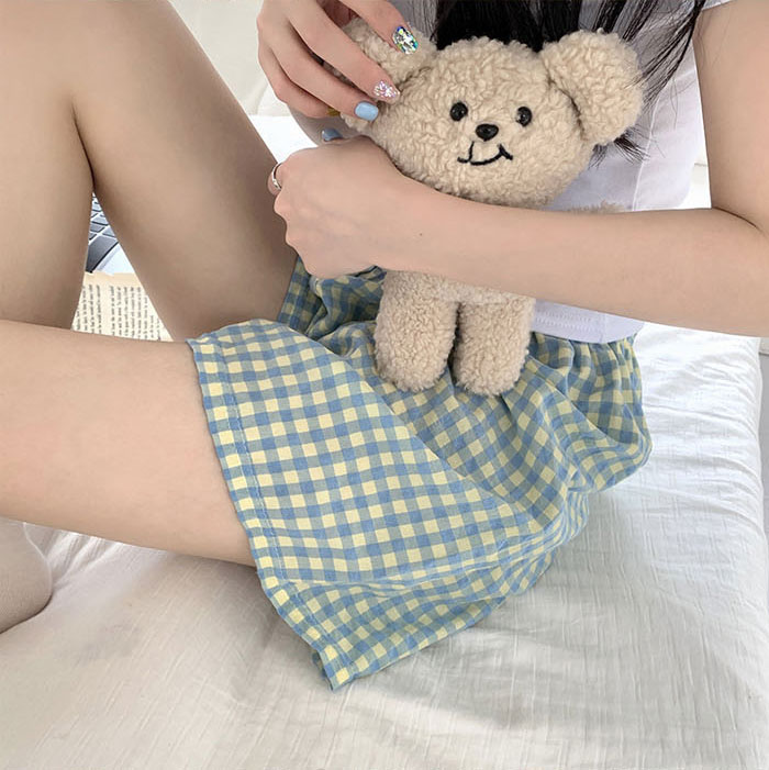 ルームウェア パンツ レディース 夏 かわいい チェック柄 ズボン 短パン ギンガムチェック 薄手 リラックスパンツ イージーパンツ ロングパンツ ショートパンツ 涼しい ゆったり 部屋着 パジャマ 可愛い