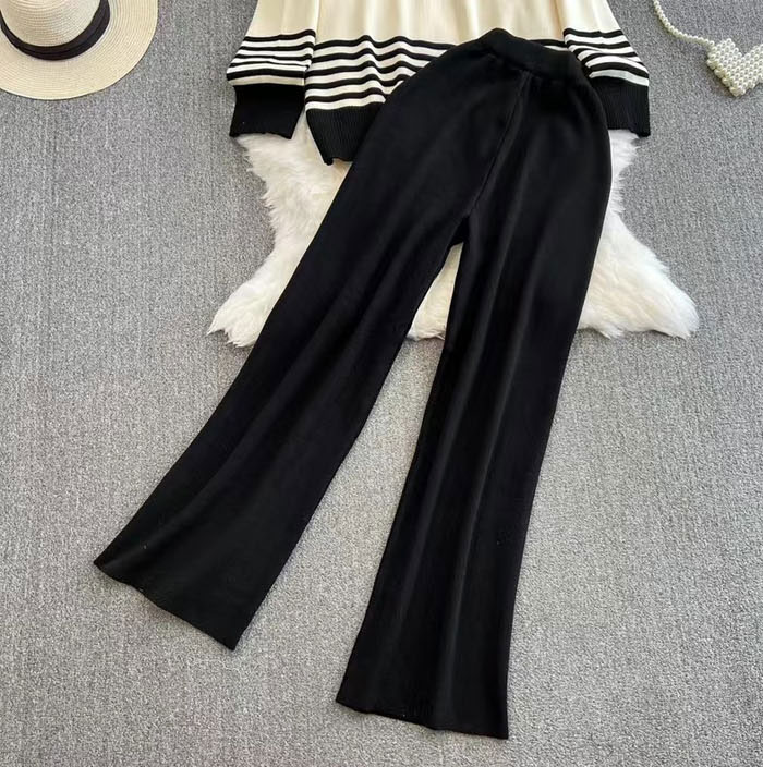 セットアップ パンツスーツ レディース 2点セット ニット 長袖 ロングパンツ コート 無地 春秋冬 ロング パンツ 上下セット 大きいサイズ 着痩せ 体型カバー カジュアル きれいめ ルームウェア 通勤 OL オフィス 20代 30代 40代 50代