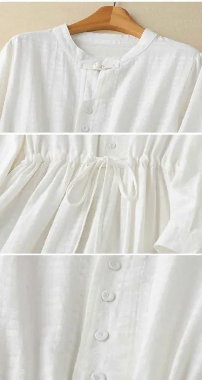 シャツワンピース 長袖 綿麻 無地 シャツワンピ レディース ロング丈 おしゃれ 春 春秋 きれいめ 長袖シャツワンピ シャツ ロングワンピース 体型カバー コットンリネン 柔らか 体型カバー 日常着 カジュアル 大人可愛い ゆるっと 20代 30代 40代 50代