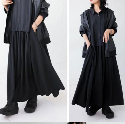 シャツワンピース ロングワンピース 長袖 秋 レディース きれいめ マキシワンピース 長袖ワンピース Aライン 冬 マキシ丈 ワンピース ビッグシルエット ゆるっと カジュアル ゆったり 大人可愛い 着痩せ 大きいサイズ 送料無料 2024秋冬新作 20 30 40代