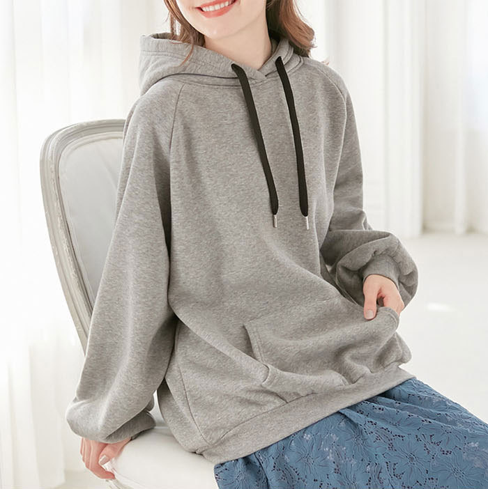 パーカー レディース あったか 裏起毛 トップス パフ袖ゆったりパーカー 秋 冬 レディース トップス 楽ちん ゆったり シンプル カジュアル おしゃれ かわいい 体型カバー フード付き 20代 30代 40代 送料無料