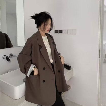 テーラードジャケット レディース 秋 冬 コート 韓国風 アウター 長袖 ミディアム丈 ライトアウター 羽織り カジュアル ジャケット スーツ エレガント 無地 ブラック 秋冬アウター 入園 入学 卒業式 長袖 アウター 上着 オフィス 通勤 普段着 大人可愛い 送料無料