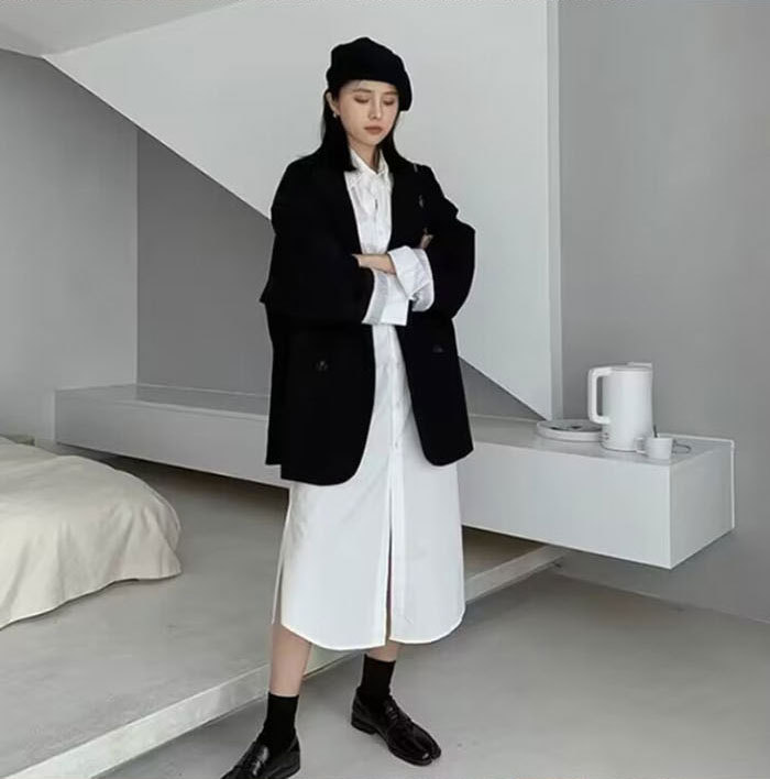 テーラードジャケット レディース 秋 冬 コート 韓国風 アウター 長袖 ミディアム丈 ライトアウター 羽織り カジュアル ジャケット スーツ エレガント 無地 ブラック 秋冬アウター 入園 入学 卒業式 長袖 アウター 上着 オフィス 通勤 普段着 大人可愛い 送料無料