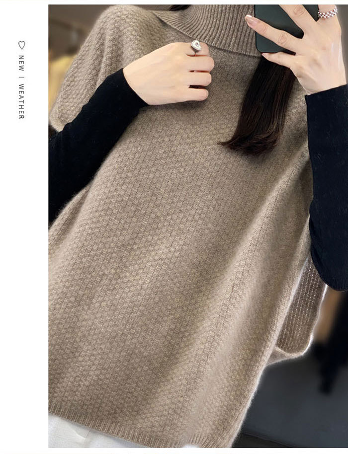 ニット ベスト タートル タートルニット レディース ニットベスト ロング セーター チュニック ジレ 秋 冬 プルオーバー 秋ベスト おしゃれ ざっくり 着回し トップス 体型カバー シンプル カジュアル 重ね着 伸縮性 大きいサイズ 送料無料 春 ゆったり 可愛い キレイめ
