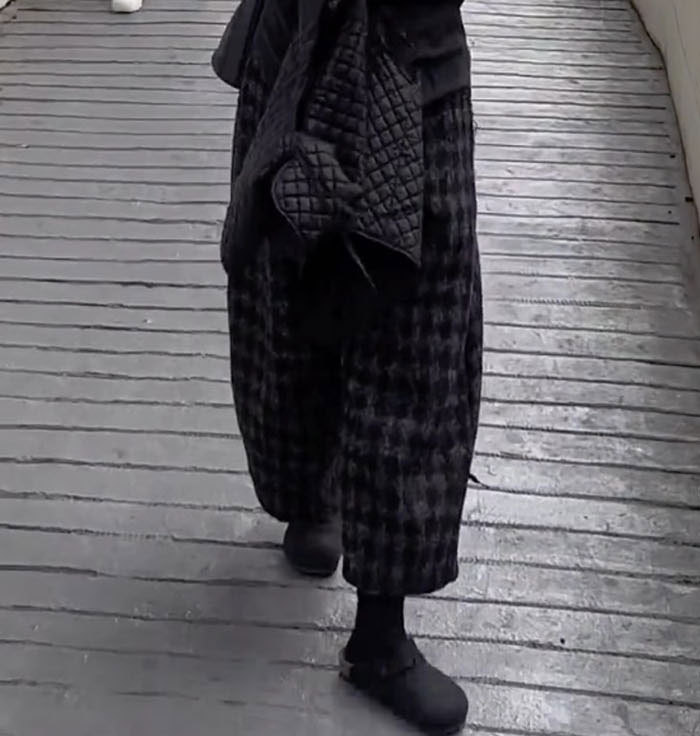 バルーンパンツ チェック柄 暖かめ 保温性 ロングパンツ パンツ ロング丈 レディース 着瘦せ 大きいサイズ ボトムス 秋 春秋 秋冬 シンプル きれいめ カジュアル ロングバルーンパンツ 通勤 日常 ゆったり