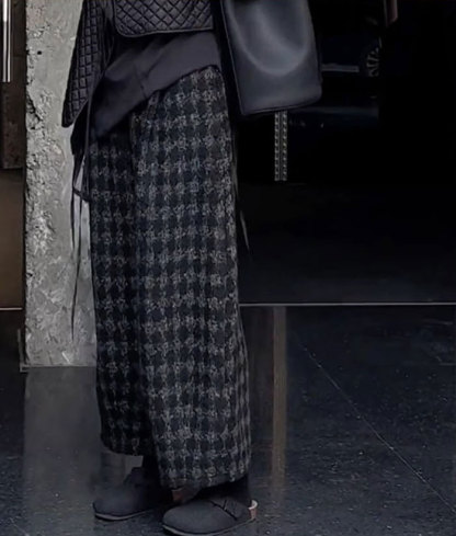 バルーンパンツ チェック柄 暖かめ 保温性 ロングパンツ パンツ ロング丈 レディース 着瘦せ 大きいサイズ ボトムス 秋 春秋 秋冬 シンプル きれいめ カジュアル ロングバルーンパンツ 通勤 日常 ゆったり