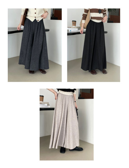 ワイドパンツ スカーチョ レディース スカンツ 春秋 冬 ロング パンツ ガウチョ ボトムス きれいめ フレアパンツ フレア ワイド ガウチョパンツ 体型カバー 細見え 美脚パンツ ロングパンツ ウエストゴム 無地 ゆったり 大人可愛い きれいめ