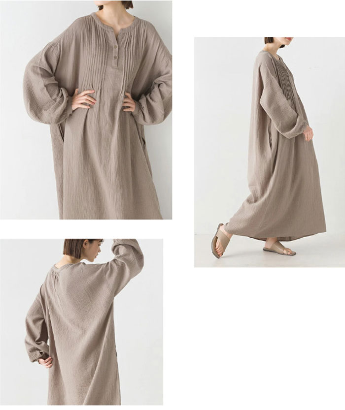 ロングワンピース 春 綿麻 長袖 大きいサイズ Vネック 春夏 ロング丈 レディース ゆるっと マキシワンピース 30代 40代 ゆったり 体型カバー ビッグシルエット バルーン カジュアル きれいめ 送料無料