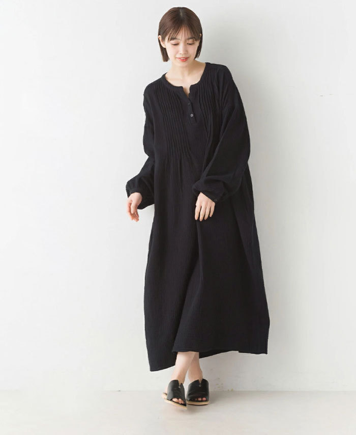 ロングワンピース 春 綿麻 長袖 大きいサイズ Vネック 春夏 ロング丈 レディース ゆるっと マキシワンピース 30代 40代 ゆったり 体型カバー ビッグシルエット バルーン カジュアル きれいめ 送料無料