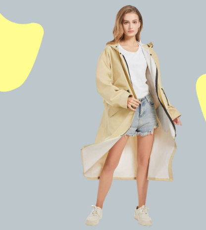 レインコート レディース コート トレンチコート ワンピース 春夏秋 きれいめ ロングワンピース ロング丈 無地 自転車 レインウェア フード付き リュック 大人 防水 雨具 撥水加工 通勤 通学 バイク おしゃれ 膝が濡れない 女性用