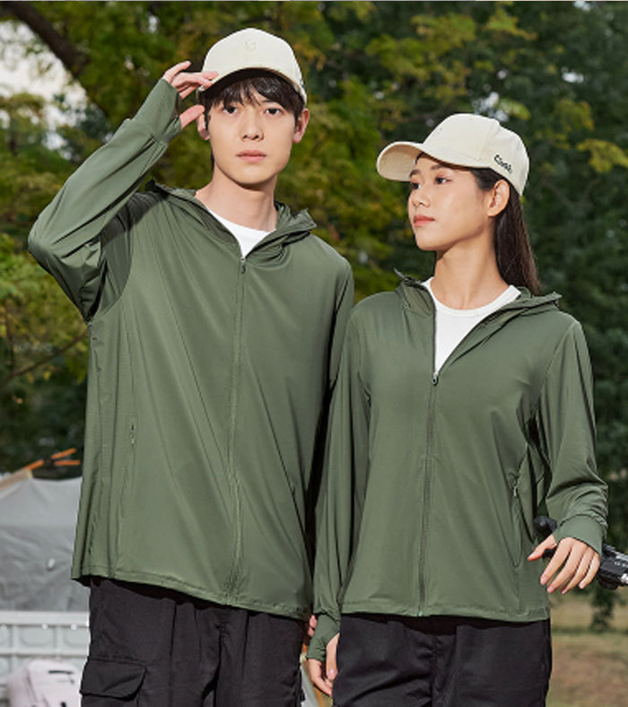 UV パーカー 冷感 -7℃ レディース 男女 長袖 ラッシュガード UVカット アウター UPF50 メッシュ 素材 通気口 指穴 つば 取り外し サンバイザー 日焼け防止 服 大きいサイズ トップス 体型カバー 薄手 吸湿 速乾 軽量 紫外線対策 アウトドア