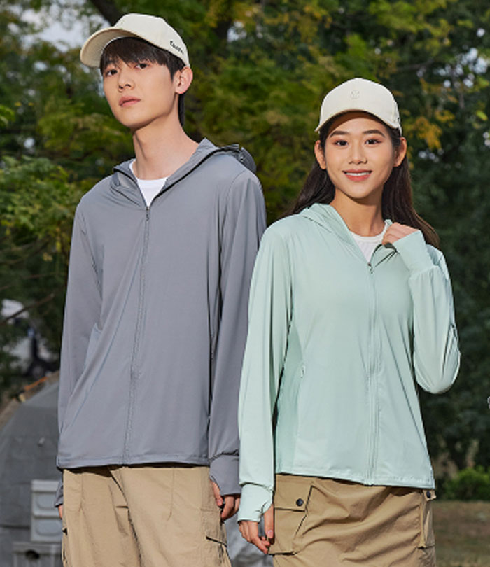 UV パーカー 冷感 -7℃ レディース 男女 長袖 ラッシュガード UVカット アウター UPF50 メッシュ 素材 通気口 指穴 つば 取り外し サンバイザー 日焼け防止 服 大きいサイズ トップス 体型カバー 薄手 吸湿 速乾 軽量 紫外線対策 アウトドア