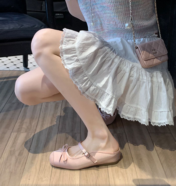 パンプス サンダル レディース ミュール 本革 ボータイ 大人可愛い フラット ぺたんこ シューズ 夏コーデサンダル サマー 夏 春 靴 軽い 柔らかい 歩きやすい 疲れにくい 痛くない 大人 上品 パーティ ビーチ お出かけ 2cm