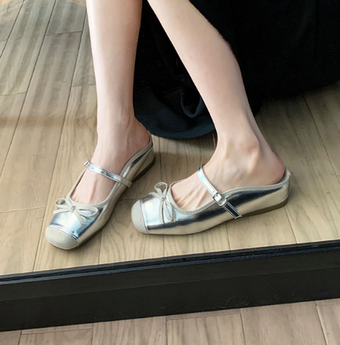 パンプス サンダル レディース ミュール 本革 ボータイ 大人可愛い フラット ぺたんこ シューズ 夏コーデサンダル サマー 夏 春 靴 軽い 柔らかい 歩きやすい 疲れにくい 痛くない 大人 上品 パーティ ビーチ お出かけ 2cm