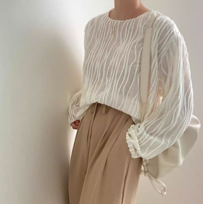 シャツブラウス シアーシャツ 長袖 透け感 レディース おしゃれ オフィス シャツ ブラウス トップス ストライプ カジュアル 大きいサイズ 体型カバー ゆったり 通勤 夏 シンプル 涼しい 着回し 柔らかい 20代 30代 50代 40代 送料無料 大人可愛い