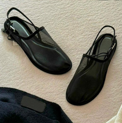 サンダル パンプス レディース バックストラップ フラット メッシュ ぺたんこ シューズ パーティ サマー 夏 春 メッシュ素材 夏コーデ ビーチサンダル スリッパ ストラップ 夏 春 靴 軽い 柔らかい 歩きやすい 疲れにくい 痛くない 大人 上品 ビーチ