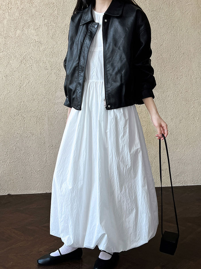 ワンピース 夏 レディース ノースリーブワンピース バルーンワンピース Aライン ロング丈 無地 きれいめ お洒落 高級感 体型カバー 着痩せ シンプル スッキリ カジュアル オフィス 通勤 OL ロングワンピ 送料無料 ゆったり 美シルエット デイリー