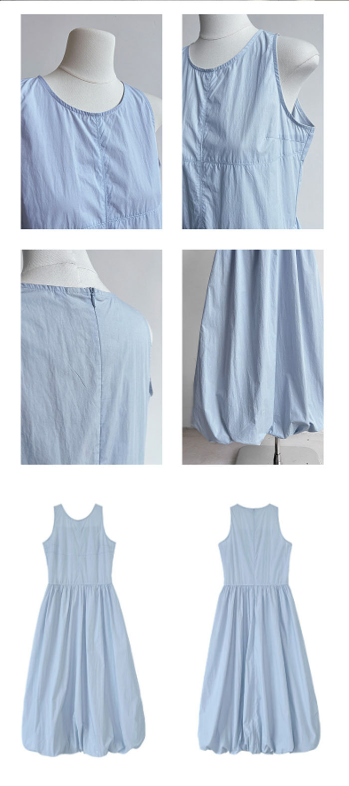 ワンピース 夏 レディース ノースリーブワンピース バルーンワンピース Aライン ロング丈 無地 きれいめ お洒落 高級感 体型カバー 着痩せ シンプル スッキリ カジュアル オフィス 通勤 OL ロングワンピ 送料無料 ゆったり 美シルエット デイリー