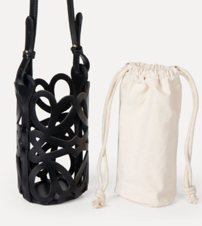 ショルダーバッグ レディース かごバッグ ショルダー バッグ 斜め掛けバッグ スマホショルダーバッグ レザーかごバッグ 巾着バッグ カットワーク 合皮 スマホポーチ ショルダー バケツバッグ かわいい ミニポシェット 携帯便利