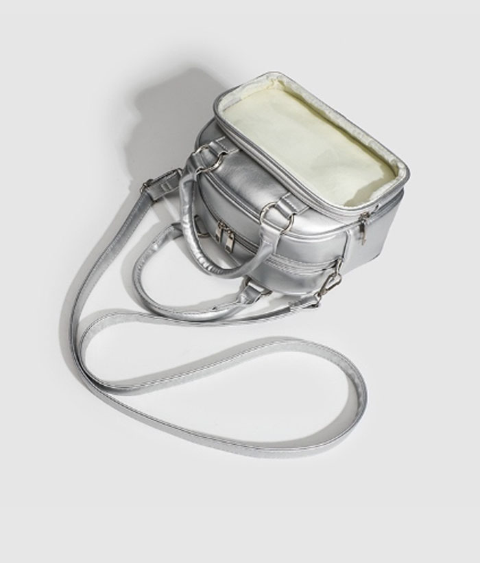 ミニボストンバッグ 小さめ 痛バッグ ショルダー ミニ 軽く ファスナー ぬいぐるみ ぬいポーチ 可愛い 2WAY トート トートバッグ ショルダーバッグ ブラック ホワイト 透明 可愛い シルバー グッズ おしゃれ 人気