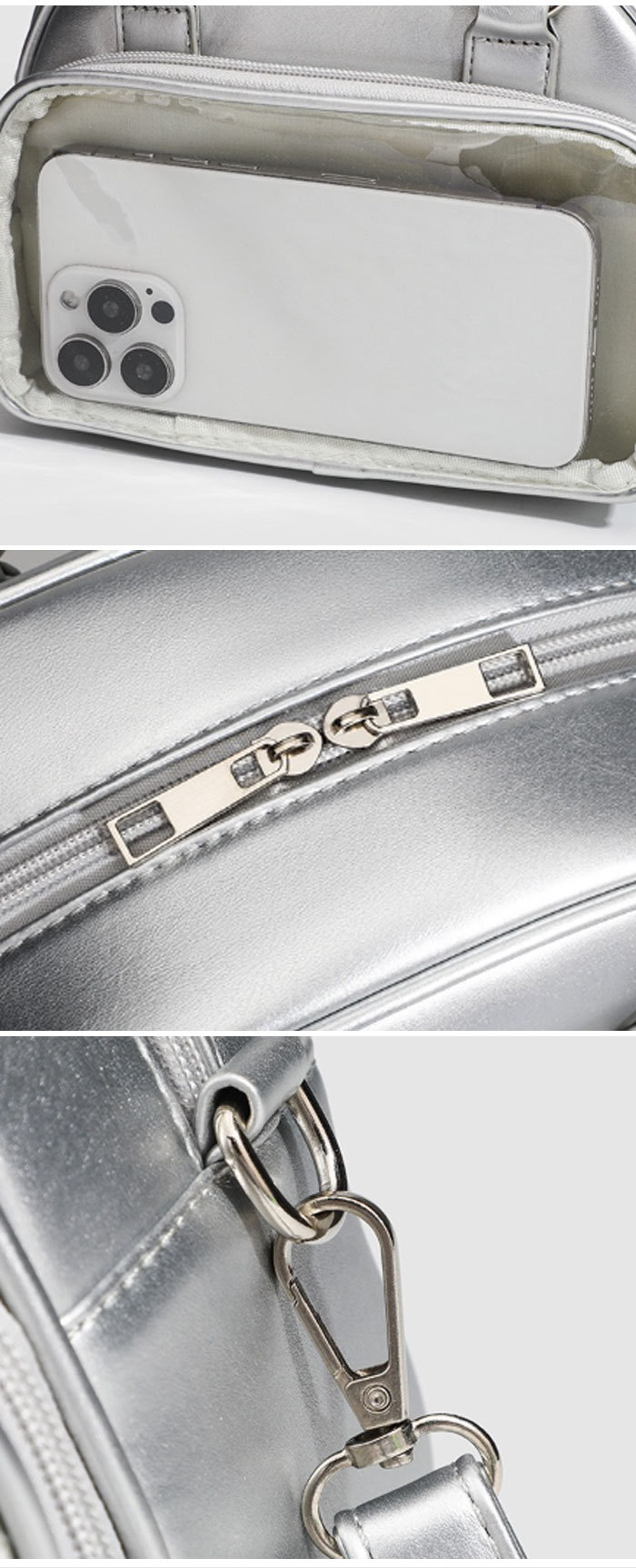 ミニボストンバッグ 小さめ 痛バッグ ショルダー ミニ 軽く ファスナー ぬいぐるみ ぬいポーチ 可愛い 2WAY トート トートバッグ ショルダーバッグ ブラック ホワイト 透明 可愛い シルバー グッズ おしゃれ 人気