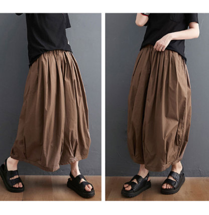 ワイドパンツ レディース バルーンパンツ 涼しい コクーンパンツ 大きいサイズ ゆったり 夏 春 秋 ナチュラル 森ガール ズボン ボトムス 体型カバー プリーツ 着瘦せ フリーサイズ 薄手 オシャレ カジュアル シンプル 送料無料