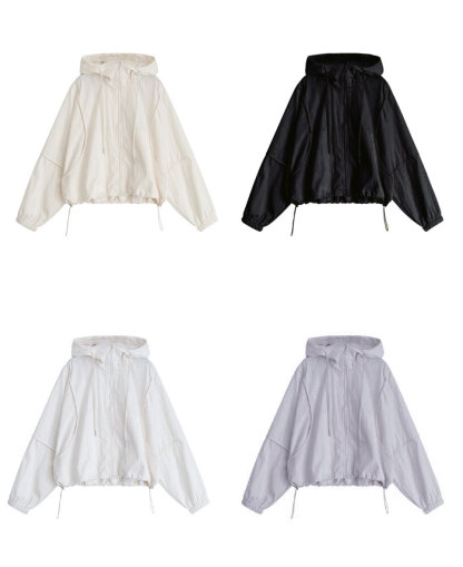 uvカット パーカー レディース uvパーカー 春 夏 カーディガン ショート丈 大人可愛い 薄手 涼しい アウター ゆったり ライトアウター 長袖パーカー フード付き ジャケット 羽織り 紫外線対策 トップス 長袖 通気性 羽織 無地 冷房対応 可愛 UV対策 日焼け止め