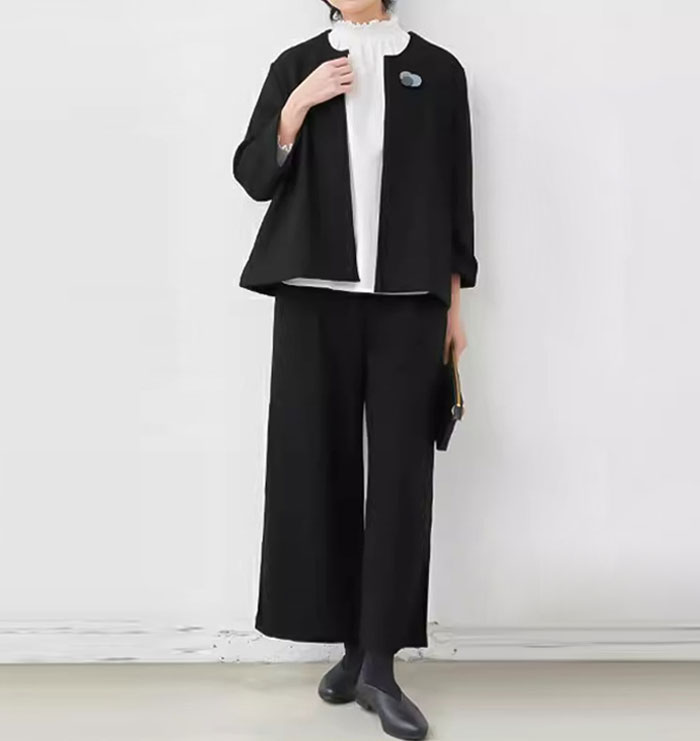 セットアップ　ジャケット　パンツ　ワイドパンツ　高級感　レディース　スーツ　パンツスーツ　ママスーツ　2点セット　パンツドレス　大きいサイズ　おしゃれ　カジュアル　春　通勤　上下セット　冠婚葬祭用　入学式　卒業式　結婚式　着痩せ