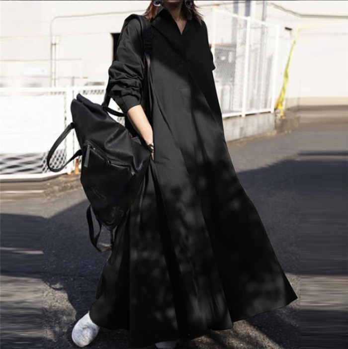 <br>ワンピース レディース 大きいサイズ マキシワンピース ゆったり 30代 40代 Vネック 長袖 無地 ゆったり 体型カバー ロング丈 ロングワンピース カジュアル きれいめ 可愛い 大人 オシャレ 大人可愛い 黒 白 送料無料