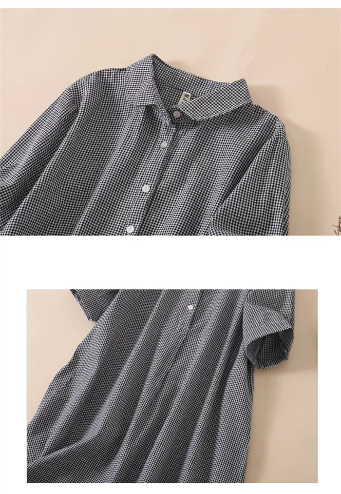 シャツワンピース 半袖 春夏 レディース ロングワンピース チェック ロング 大きいサイズ 綿混 マキシワンピース ゆったり 30代 40代 50代 マキシ丈 体型カバー マキシワンピ カジュアル きれいめ 可愛い 大人 オシャレ 送料無料