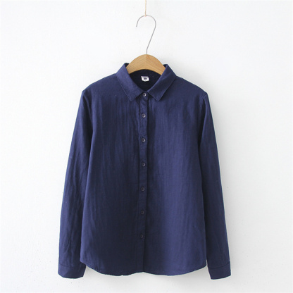 シャツ レディース ゆったり 長袖 おしゃれ オフィス 綿 ガーゼシャツ ブラウス 綿シャツ 羽織り コットン ベーシック コットンシャツ トップス 無地 30代 40代 50代 春夏秋冬 送料無料 柔らか 長袖シャツ スーツインナー ビッグシルエット スタンドカラー 大人可愛い 秋