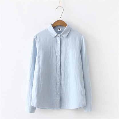 シャツ レディース ゆったり 長袖 おしゃれ オフィス 綿 ガーゼシャツ ブラウス 綿シャツ 羽織り コットン ベーシック コットンシャツ トップス 無地 30代 40代 50代 春夏秋冬 送料無料 柔らか 長袖シャツ スーツインナー ビッグシルエット スタンドカラー 大人可愛い 秋